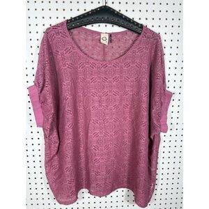 Akemi  & Kin Top Size XS/S Oversized Sheer Crochet Sleeveless Womens